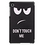 Case2go - Hoes voor de Samsung Galaxy Tab A7 Lite (2021) - Tri-Fold Book Case - Don't Touch Me