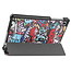 Case2go - Hoes voor de Samsung Galaxy Tab A7 Lite (2021) - Tri-Fold Book Case - Graffiti