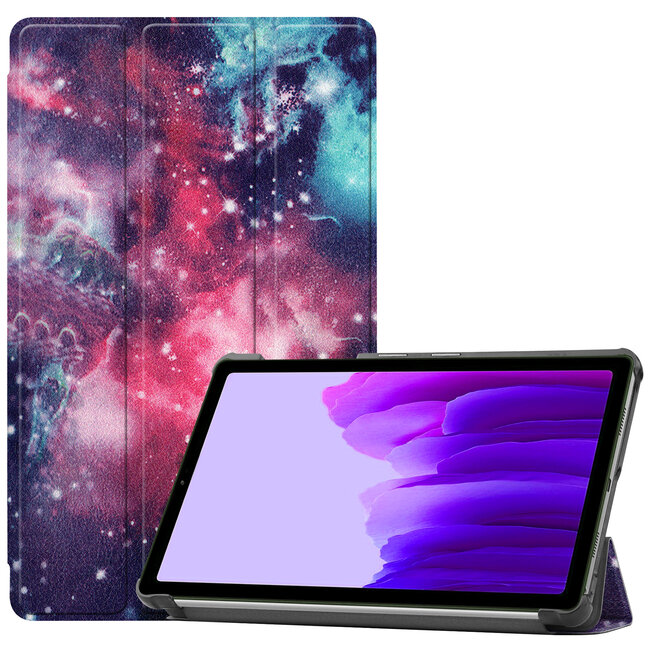 Case2go - Hoes voor de Samsung Galaxy Tab A7 Lite (2021) - Tri-Fold Book Case - Galaxy