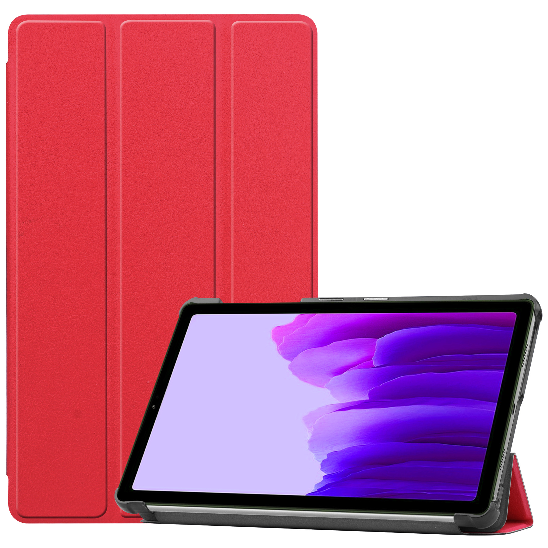 Samsung Galaxy Tab A7 Lite (2021) hoes - Tri-Fold Book Case - Rood afbeelding