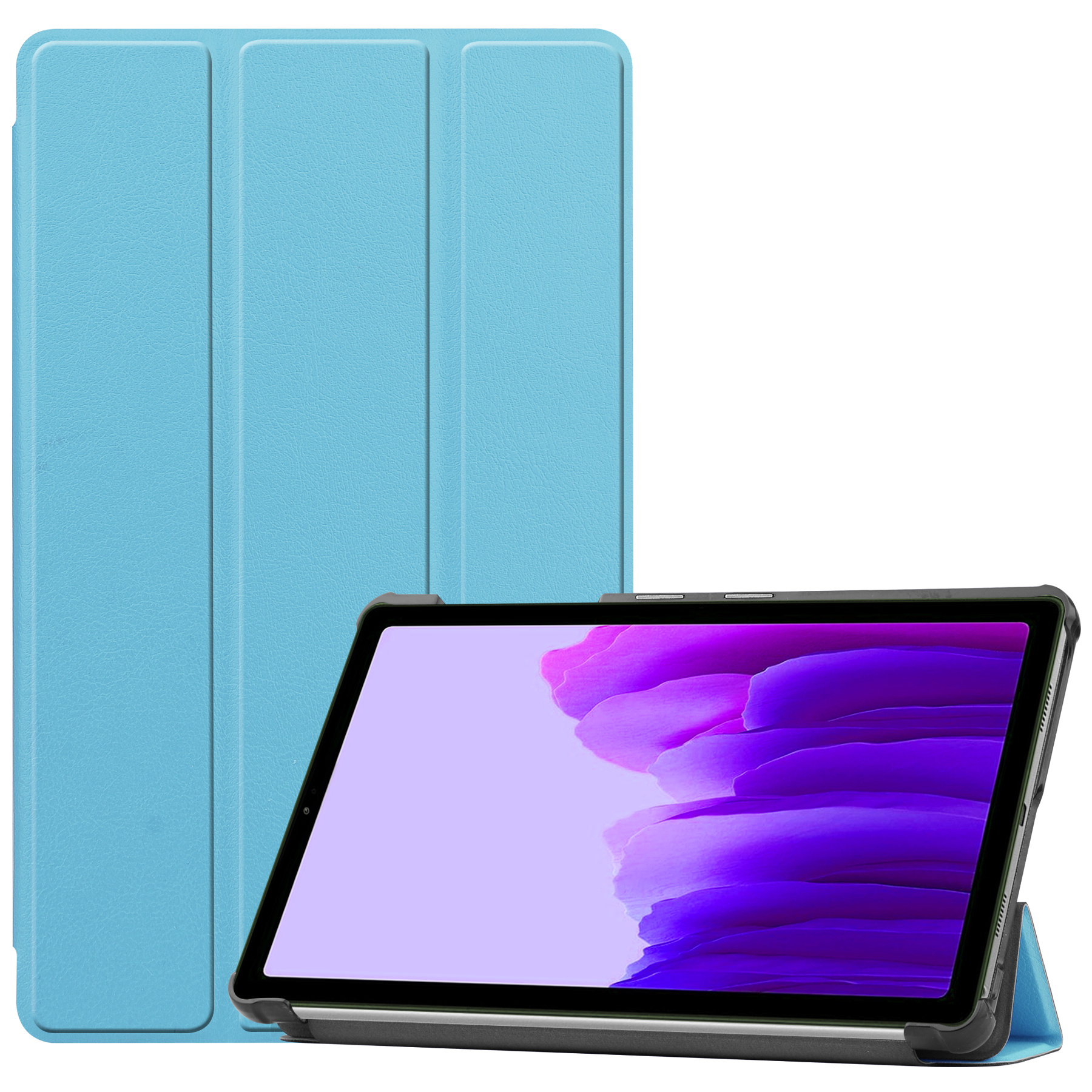 Samsung Galaxy Tab A7 Lite (2021) hoes - Tri-Fold Book Case - Licht Blauw afbeelding