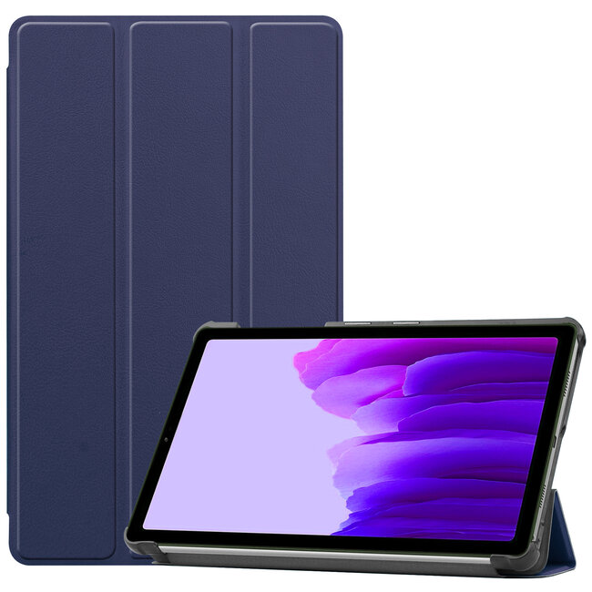 Case2go - Hoes voor de Samsung Galaxy Tab A7 Lite (2021) - Tri-Fold Book Case - Donker Blauw