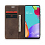 CaseMe - Samsung Galaxy A02s Hoesje - Wallet Book Caseac - Magneetsluiting - Donker Bruin