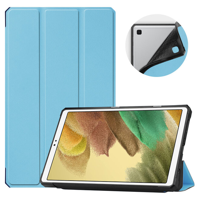 Case2go - Hoes voor de Samsung Galaxy Tab A7 Lite (2021) - 8.7 inch - TPU Tri-Fold Book Case - Licht Blauw