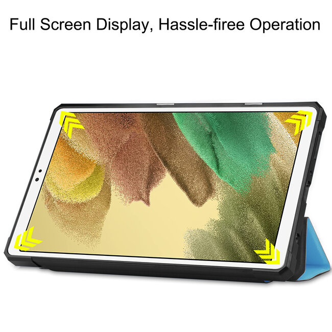Case2go - Hoes voor de Samsung Galaxy Tab A7 Lite (2021) - 8.7 inch - TPU Tri-Fold Book Case - Licht Blauw