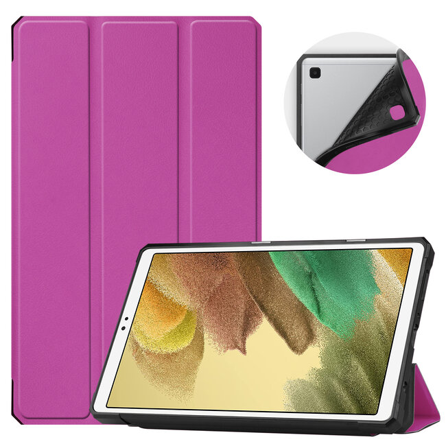 Case2go - Hoes voor de Samsung Galaxy Tab A7 Lite (2021) - 8.7 inch - TPU Tri-Fold Book Case - Paars