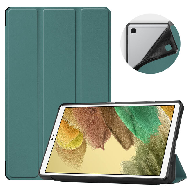 Case2go - Hoes voor de Samsung Galaxy Tab A7 Lite (2021) - 8.7 inch - TPU Tri-Fold Book Case - Donker Groen