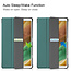 Case2go - Hoes voor de Samsung Galaxy Tab A7 Lite (2021) - 8.7 inch - TPU Tri-Fold Book Case - Donker Groen