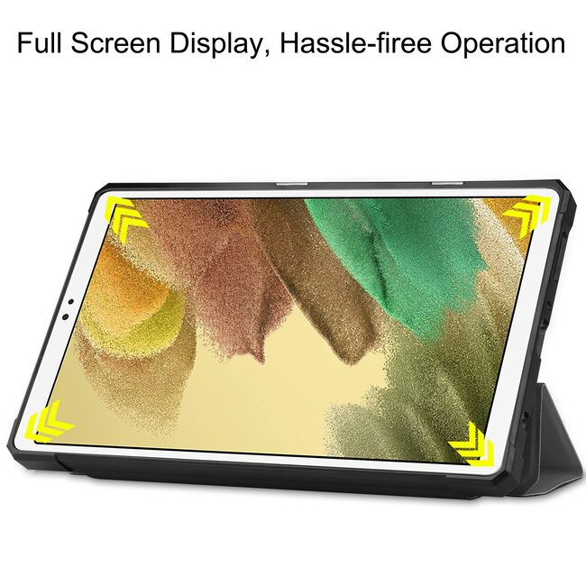 Case2go - Hoes voor de Samsung Galaxy Tab A7 Lite (2021) - 8.7 inch - TPU Tri-Fold Book Case - Grijs