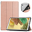 Case2go - Hoes voor de Samsung Galaxy Tab A7 Lite (2021) - 8.7 inch - TPU Tri-Fold Book Case - Rosé -Goud
