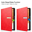 Case2go - Hoes voor Samsung Galaxy Tab S7 FE - PU Leer Folio Book Case - Rood