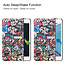 Case2go - Hoes voor de Apple iPad Mini 6 (2021) - Tri-Fold Book Case - Graffiti