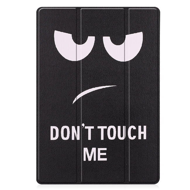 Case2go - Hoes voor de Samsung Galaxy Tab S7 FE - 12.4 inch - Tri-Fold Book Case - Met Pencil Houder - Don't Touch Me