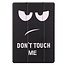 Case2go - Hoes voor de Samsung Galaxy Tab S7 FE - 12.4 inch - Tri-Fold Book Case - Met Pencil Houder - Don't Touch Me