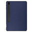 Case2go - Hoes voor de Samsung Galaxy Tab S7 FE - 12.4 inch - Tri-Fold Book Case - Met Pencil Houder - Donker Blauw