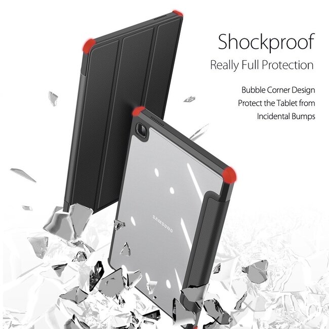 Samsung Galaxy Tab A7 Lite (2021)  Hoes - Dux Ducis Toby Tri-Fold Book Case - Zwart