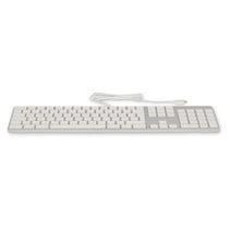 LMP - Aluminium toetsenbord voor Apple iMac met numeriek keyboard - Bedraad met USB-C aansluiting - 106 toetsen - QWERTY (NL) indeling - Zilver/Wit