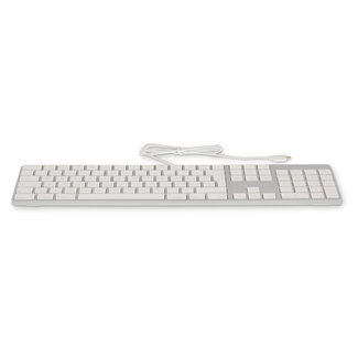 LMP LMP - Aluminium toetsenbord voor Apple iMac met numeriek keyboard - Bedraad met USB-C aansluiting - 106 toetsen - QWERTY (NL) indeling - Zilver/Wit