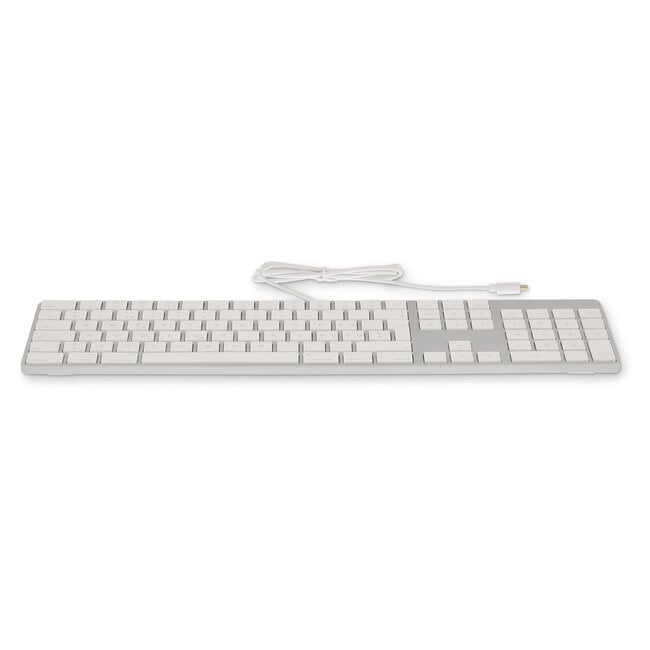 LMP - Aluminium toetsenbord voor Apple iMac met numeriek keyboard - Bedraad met USB-C aansluiting - 106 toetsen - QWERTY (NL) indeling - Zilver/Wit