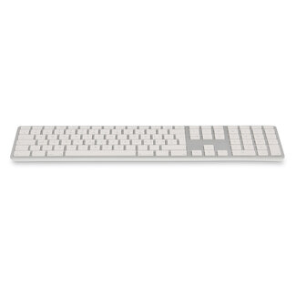 LMP LMP - Aluminium Bluetooth Numeriek Toetsenbord - 110 keys - QWERTY (EN) indeling (ISO) - Multi-Host feature - Zilver/Wit