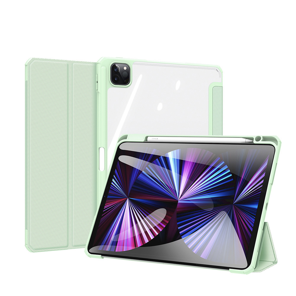 Apple iPad Pro 2021 (11 inch) Hoes - Dux Ducis Toby Tri-Fold Book Case - Groen afbeelding