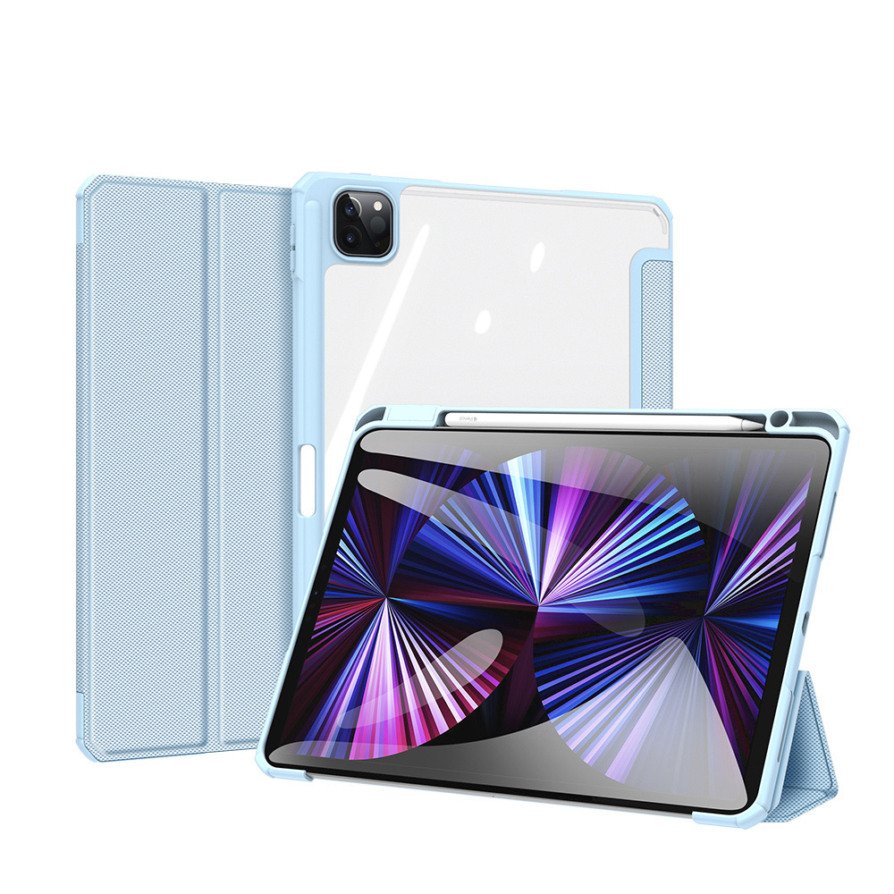Apple iPad Pro 2021 (11 inch) Hoes - Dux Ducis Toby Tri-Fold Book Case - Blauw afbeelding