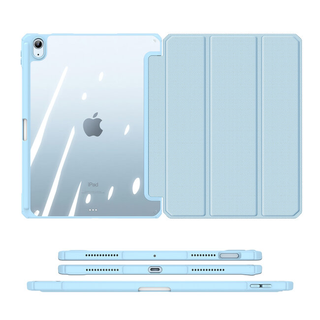 Apple iPad Air 10.9 Hoes - Dux Ducis Toby Tri-Fold Book Case - Blauw