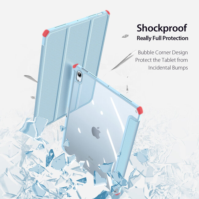 Apple iPad Air 10.9 Hoes - Dux Ducis Toby Tri-Fold Book Case - Blauw
