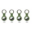 4-Pack Apple Airtag-sleutelhanger - Siliconen AirTag Hoesje - AirTag hanger - Licht Groen