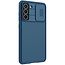 Samsung Galaxy S21 FE Back Cover - CamShield Pro Armor Case - Blauw