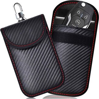 Case2go Autosleutel Hoesje - Antidiefstal Beschermhoes - RFID Blocking - Auto Sleutel Etui - 14 x 9 cm - Zwart