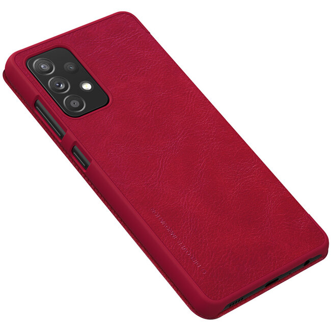 Samsung Galaxy A72 Hoesje - Qin Leather Case - Flip Cover - Rood