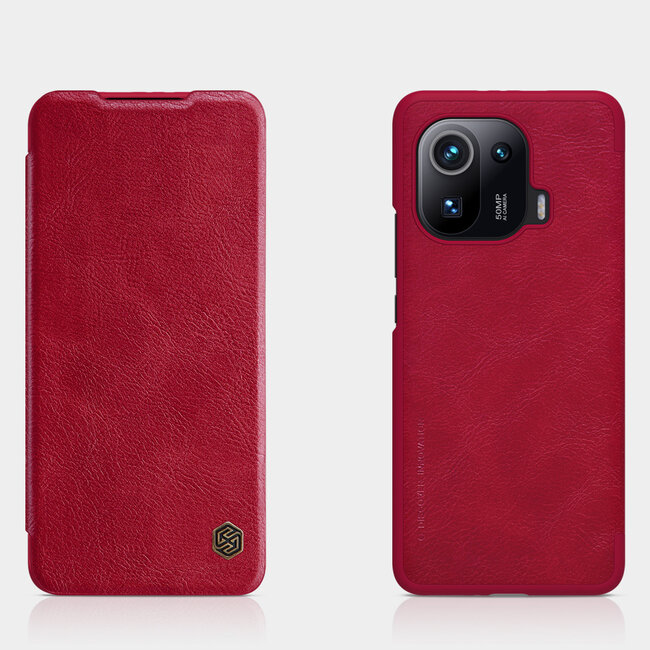 Xiaomi Mi 11 Pro Hoesje - Qin Leather Case - Flip Cover - Rood