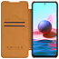 Xiaomi Redmi Note 10 Hoesje - Qin Leather Case - Flip Cover - Bruin