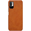 Xiaomi Redmi Note 10 Hoesje - Qin Leather Case - Flip Cover - Bruin