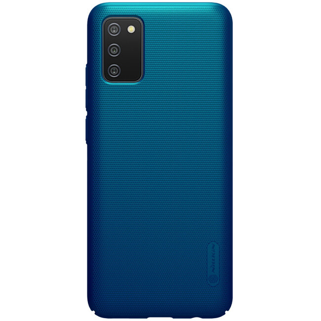 Nillkin - Samsung Galaxy A02S Hoesje - Super Frosted Shield - Back Cover - Blauw