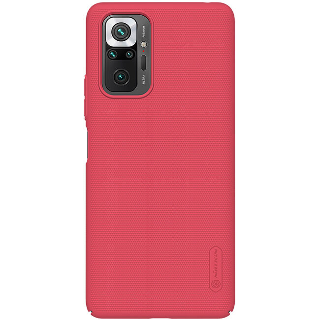 Nillkin - Xiaomi Redmi Note 10 Pro Hoesje - Super Frosted Shield - Back Cover - Rood