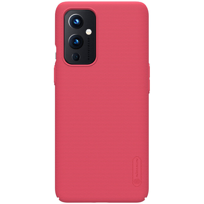 Nillkin - OnePlus 9 Hoesje - Super Frosted Shield - Back Cover - Rood