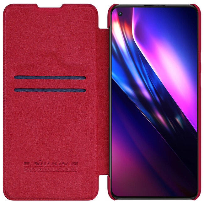 OnePlus 9 Hoesje - Qin Leather Case - Flip Cover - Rood
