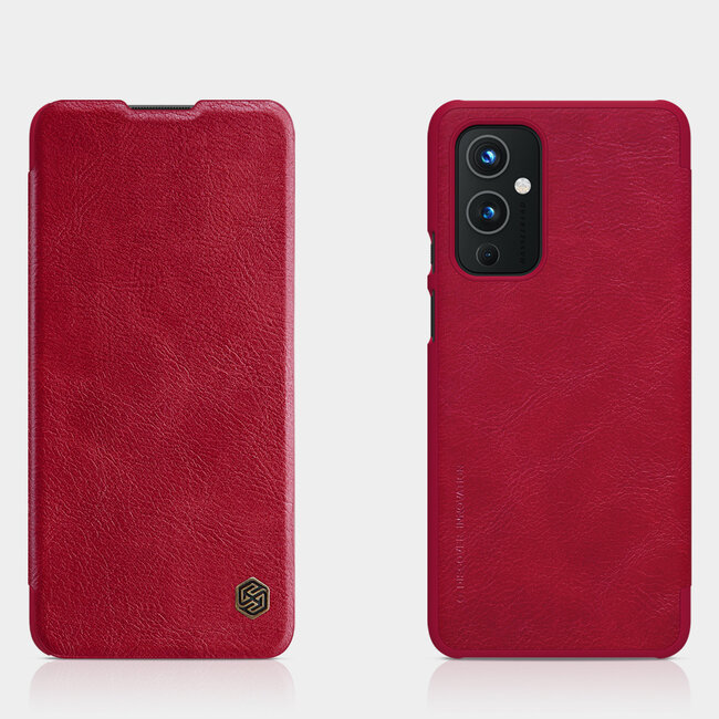 OnePlus 9 Hoesje - Qin Leather Case - Flip Cover - Rood