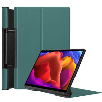 Case2go Lenovo Yoga Tab 13 (2021) Hoes - Tri-Fold Book Case - Donker Groen