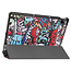 Case2go - Hoes voor de Lenovo Tab P11 Plus - Tri-Fold Book Case - Graffiti