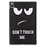 Case2go - Hoes voor de Lenovo Tab P11 Plus - Tri-Fold Book Case - Don't Touch Me