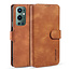 CaseMe - OnePlus 9 Pro Hoesje - Met Magnetische Sluiting - Ming Serie - Leren Book Case - Licht Bruin