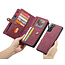 CaseMe - Samsung Galaxy S21 FE Hoesje - Back Cover en Wallet Book Case - Multifunctioneel - Rood