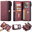 CaseMe - Samsung Galaxy S21 FE Hoesje - Back Cover en Wallet Book Case - Multifunctioneel - Rood