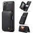 CaseMe - Samsung Galaxy S21 FE Hoesje - Back Cover - met RFID Pasjeshouder - Zwart