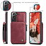 CaseMe - Samsung Galaxy S21 FE Hoesje - Back Cover - met RFID Pasjeshouder - Rood