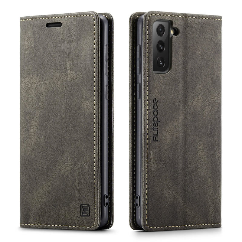 AutSpace - Samsung Galaxy S21 FE Hoesje - Wallet Book Case - Magneetsluiting - met RFID bescherming - Bruin afbeelding