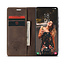 CaseMe - Samsung Galaxy S21 FE Hoesje - Wallet Book Case - Magneetsluiting - Donker Bruin